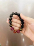 郎凱丹頓黑曜石手串男本命年黑曜石手鏈屬狗羊牛兔化解朱砂轉運珠手串禮物 【三合貴人】生肖蛇-珠徑14mm 曬單實(shí)拍圖