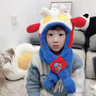 諄梧兒童帽子圍巾一體帽冬季耳朵會動男童圍脖毛絨帽保暖護耳包頭帽 【賽羅藍】帽子圍巾一體/耳朵會動 適合頭圍48-54CM丨2-10歲兒童 曬單實拍圖