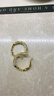 DAISY DREAM925銀針碎銀子大耳圈2025新款爆款耳環(huán)氣質(zhì)小眾設計耳釘耳飾品女 金色碎銀子耳圈【925銀針】 曬單實(shí)拍圖
