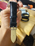istrap真皮表帶男女士牛皮表鏈適用天梭力洛克1853浪琴天王dw精工西鐵城卡西歐海鷗飛亞達阿瑪尼手表帶 黑色同色線丨銀色針扣 20mm 曬單實拍圖