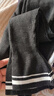 LILY2025冬新款含羊毛格雷系圓領(lǐng)撞色拼接條紋喇叭袖灰色針織衫女 501灰色 M 曬單實(shí)拍圖