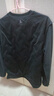 拇指白小T【可機洗拒水鵝絨T】秋冬男女羽絨保暖T恤上衣打底衫 男墨黑 2XL 曬單實(shí)拍圖