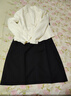 夢(mèng)嬌西裝背帶連衣裙女兩件套2025春秋新款感氣質(zhì)顯瘦遮肚套裝裙子 白西裝配黑色連衣裙 2XL 【建議125-140斤】 曬單實(shí)拍圖