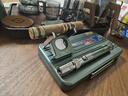 古巴雪茄工具套裝5支裝便攜盒多功能剪刀單直沖火機高檔禮盒送禮 軍綠色 曬單實(shí)拍圖