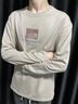 IpentaTRSV品牌男士長(zhǎng)袖t恤男純棉上衣春秋季休閑體恤圓領(lǐng)打底衫男裝 8072灰杏色 【純棉長(zhǎng)袖T恤】 均碼 請(qǐng)選擇尺寸（可咨詢客服） 曬單實(shí)拍圖