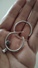 素覺(jué)高級感純925銀耳環(huán)潮氣質(zhì)冷淡風(fēng)耳圈耳釘圈圈耳飾女朋友生日禮物 小號2.6cm一對（銀色） 曬單實(shí)拍圖