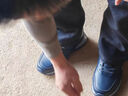 足力健大師老人鞋男防滑防水爸爸中老年健步鞋加絨保暖鞋加厚棉鞋冬季 5506深藍男 （送襪子） 42 曬單實(shí)拍圖