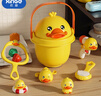 欣格寶寶洗澡玩具兒童戲水花灑嬰兒小黃鴨子幼兒浴室水上泡澡神器帶收納桶男孩女孩玩水生日禮物12件套裝六一兒童節禮物 曬單實(shí)拍圖