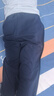 ASK JUNIOR兒童男童褲子秋裝小童側邊織帶休閑運動(dòng)跑步長(cháng)褲 藏青色 130 曬單實(shí)拍圖
