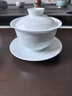 景德鎮（jdz）官方陶瓷影青雕刻蓋碗茶具功夫茶家用送禮長(cháng)輩高檔禮品送禮禮盒 南山三才蓋碗 曬單實(shí)拍圖