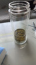 蘇泊爾（SUPOR）玻璃杯茶水分離男士水杯雙層高硼硅玻璃耐高溫大容量泡茶杯子禮物 行硯黑500mL 曬單實(shí)拍圖