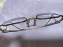 Taro 處變不驚 9.8克日本超輕純鈦男潮商務(wù)窄框高度數近視方眼鏡框架 黑金色 不配鏡片 曬單實(shí)拍圖