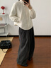 森馬（Semir）棉服女輕薄oversize松弛感2025冬新款翻領(lǐng)肌理花苞棉衣少女感 奶白10536（特大寬松款介意可拍小一碼） S 曬單實(shí)拍圖