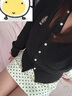Teenie Weenie小熊女裝毛針織衫2025秋季新款簡(jiǎn)約時(shí)尚波點(diǎn)V領(lǐng)開(kāi)衫 黑色 XL 曬單實(shí)拍圖