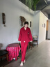 思莉太太 SLEEP TIGHT情侶睡衣春秋款女純棉長袖本命年紅色喜慶新娘結(jié)婚新婚男士家居服 J216-女款 L 曬單實拍圖