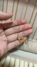 周六福  黃金套鏈女款足金甜酷少女系列星星蝴蝶結鏈墜 計價(jià)T 40+5cm-4.15g 曬單實(shí)拍圖