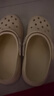 名創(chuàng  )優(yōu)品（MINISO）洞洞鞋男女夏季外穿涼鞋防滑厚底踩屎感包頭涼拖鞋 卡其+海洋星星 曬單實(shí)拍圖
