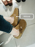 BIRKENSTOCK勃肯德國進(jìn)口男女款絨面保暖London Shearling毛毛鞋 棕色窄版1014963 37 曬單實(shí)拍圖