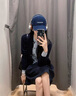 彌柯菲韓系撞色假兩件針織開(kāi)衫女早秋設計感毛衣外套秋冬時(shí)尚高級感上衣  藏青拼藍 優(yōu)質(zhì)版 M 曬單實(shí)拍圖