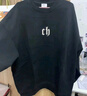 CHINISM CH赤塵純棉休閑長(cháng)袖T恤男士春秋款簡(jiǎn)約內搭情侶打底衫百搭上衣 黑色 2XL 曬單實(shí)拍圖