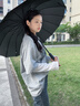 愛(ài)上雨24骨長(cháng)柄雨傘男士大號自動(dòng)暴雨專(zhuān)用傘加固結實(shí)抗風(fēng)定制直桿大傘男 全纖維中棒-加大-24骨經(jīng)典黑 曬單實(shí)拍圖