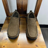 Jeep吉普休閑鞋男秋冬新款頭層牛皮休閑皮鞋男防滑耐磨一腳蹬懶人鞋男 卡其【套腳款】 【標準皮鞋碼】 41 曬單實(shí)拍圖