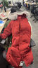 她芙（tafu）品牌女裝羽絨服女2025冬季新款韓版長款過膝大毛領(lǐng)加厚保暖外套 紅色 M  126-160斤 曬單實(shí)拍圖