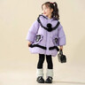 迪士尼（Disney）女童羽絨服冬季2025新款兒童洋氣鴨絨庫洛米寶寶加厚冬裝羽絨外套 紫色 90 可以穿到0度以下 曬單實(shí)拍圖