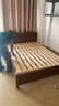 巴比肯實(shí)木床1.5m新中式家用雙人床主臥輕奢胡桃木色實(shí)木床極簡(jiǎn)風(fēng)家具 單床+5CM椰棕床墊 1.5米*2米框架結構【限量促銷(xiāo)】 曬單實(shí)拍圖