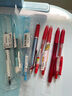 派通（Pentel）BLN105按動(dòng)紅色中性筆高顏值0.5mm簽字筆商務(wù)學(xué)生速干水筆水性筆文具 紅桿紅芯單支裝 曬單實(shí)拍圖