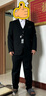 羅蒙西服套裝男士商務(wù)修身西裝男職業(yè)正裝小西服新郎伴郎結婚禮服外套 黑色雙扣【西服+西褲+馬甲+襯衫 3XL /185【145-160斤】+7件禮品 曬單實(shí)拍圖