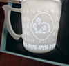 御嘉齋景德鎮陶瓷杯玲瓏影青雕刻專(zhuān)用高檔茶水分離帶蓋辦公杯可定制禮物 十二生肖新款百福兔可定制禮品 曬單實(shí)拍圖