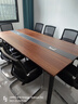 YOE.FTY優(yōu)宜老板桌辦公桌董事長(cháng)大班臺領(lǐng)導電腦桌單人工作臺經(jīng)理桌總裁桌 大葉胡桃+鐵灰色（左副柜） 2.0米老板桌 曬單實(shí)拍圖