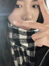 恒源祥圍巾女黑白格子披肩外搭冬季新款圈圈沙圍巾女韓系加厚保暖圍脖 灰色 曬單實(shí)拍圖