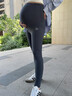 LNGA LANDGRE孕婦打底褲子秋冬外穿2025新款保暖棉褲加絨瑜伽鯊魚(yú)褲孕婦裝 黑色-春秋款【云感無(wú)痕】 M (建議90-120斤) 曬單實(shí)拍圖