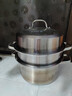 炊大皇304不銹鋼三層蒸鍋家用復合底湯鍋蒸饅頭包子可視可立高拱蓋30cm 曬單實(shí)拍圖