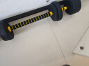 特步（XTEP）啞鈴男士家用可調節健身器材鍛煉杠鈴宿舍套裝可拆卸包膠亞玲10kg 曬單實(shí)拍圖