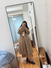 鷺青一原創(chuàng)【風(fēng)知意】仿貂毛皮草外套女冬高級(jí)感寬松立領(lǐng)毛毛外套 杏色 M （拍照穿） 曬單實(shí)拍圖