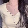 COISEE.YL莫桑石999純銀項鏈女2025新款鎖骨鏈高級感七夕送女友禮物 一克拉莫桑石+白金色 曬單實拍圖