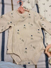 babylove嬰兒包屁衣秋季長(cháng)袖男女寶寶三角哈衣休閑居家爬服松間明月 松間明月 90cm 曬單實(shí)拍圖