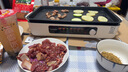 蘇泊爾（SUPOR）烤肉鍋電烤盤(pán) 家用電燒烤爐 電烤爐多功能鍋烤串烤肉一體不沾烤串機可拆燒烤爐GJ4525P812國家補貼 曬單實(shí)拍圖