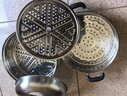 美的（Midea）蒸鍋不銹鋼三層蒸煮兩用湯鍋蒸魚(yú)饅頭包子家用蒸籠鍋蒸大閘蟹螃蟹 曬單實(shí)拍圖