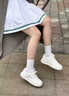安踏（ANTA）女鞋板鞋女春季新款輕松2厚底小白鞋女低幫百搭運動(dòng)休閑鞋子女 水天藍/凈瓷白/暮山紫 37.5 曬單實(shí)拍圖