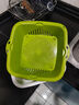 茶花洗菜籃瀝水籃濾水篩雙層兩用果蔬瀝水篩濾水筐水果盤(pán)大中號可選 綠色 大號1160 曬單實(shí)拍圖