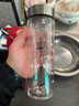 希諾（HEENOOR）抗菌玻璃杯雙層防燙辦公車(chē)載水杯男高檔泡茶杯子X(jué)N-9607K 410mL 曬單實(shí)拍圖