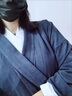 花九卿居士服女佛教衣服中式漢服斜襟領(lǐng)棉麻套裝男女款練功打坐舒適袍 藏青色三件套 XL 建議130-145斤 曬單實(shí)拍圖