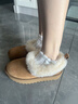 UGG【雙11搶先購(gòu)】秋季新款女士厚底懶人毛毛鞋 1166733CHE|栗色40 曬單實(shí)拍圖