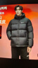 鴨鴨【255g充絨】羽絨服男士短款加厚冬季新款時(shí)尚面包服防寒保暖外套 黑色 XL 曬單實(shí)拍圖