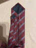 恒源祥復古條紋橘色咖色綠色男女領(lǐng)帶正裝商務(wù)紳裝常青藤學(xué)院風(fēng)休閑結婚 朱紅條紋 曬單實(shí)拍圖