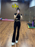 美麗衣櫥（BEAUTIFUL WARDROBE）水洗微喇牛仔褲女春秋高腰顯瘦喇叭褲女日常休閑百搭馬蹄長(cháng)褲子女 曬單實(shí)拍圖